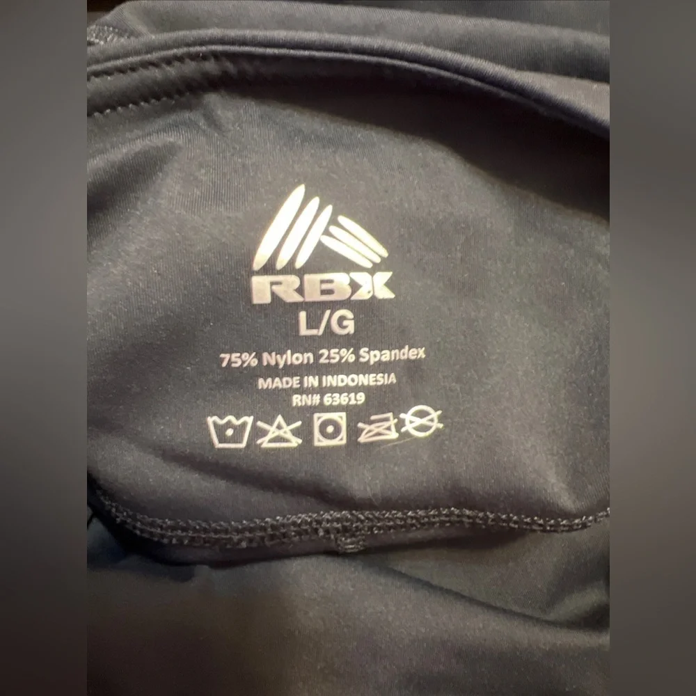 RBX Leggings Capri 3/4 Length Black High Waisted Pockets - Picture 14 of 16